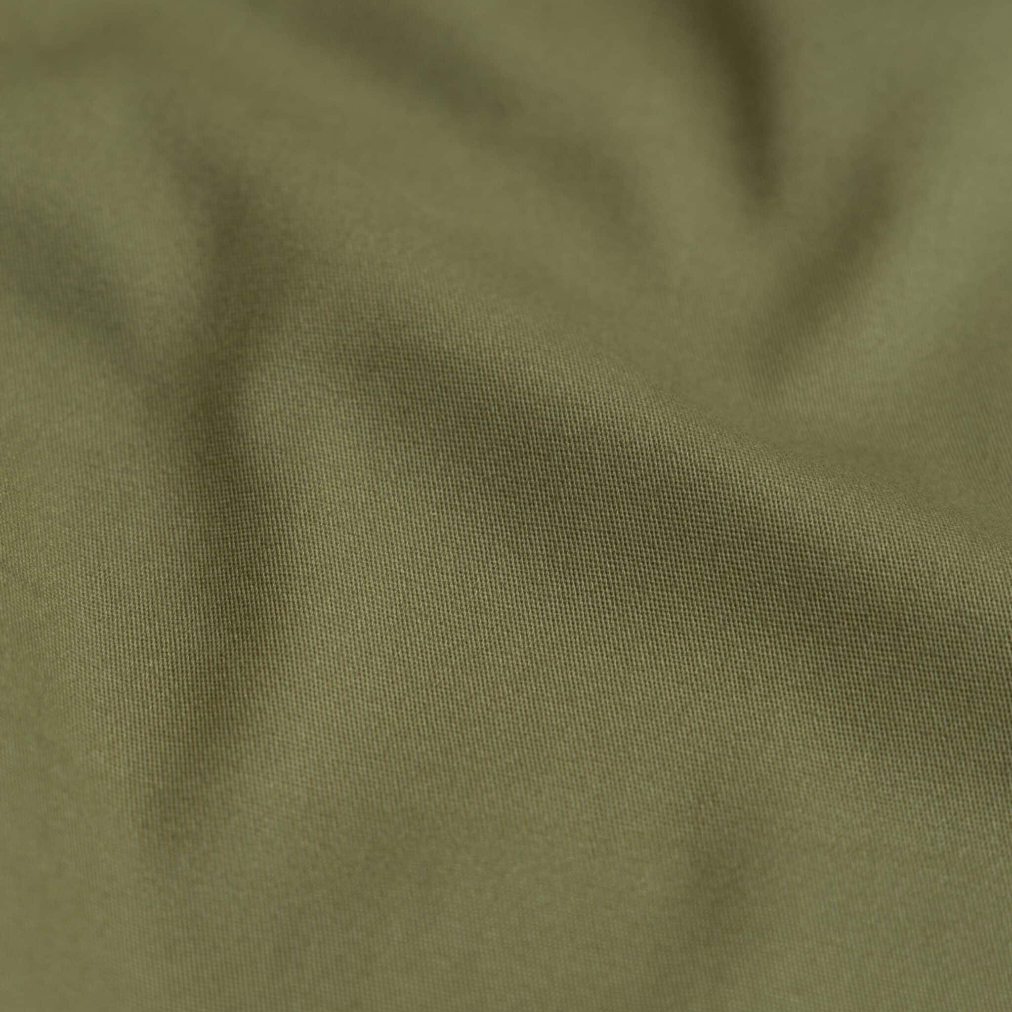 Stretch katoen peach finish olijfgroen