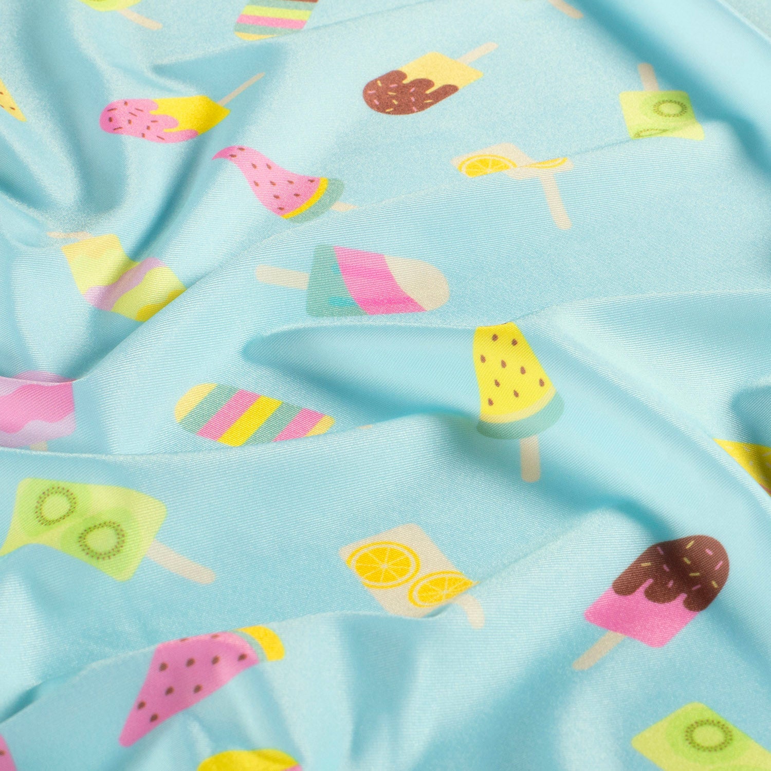 Swimwear lycra recycled jersey UPF50  ijsjes aqua