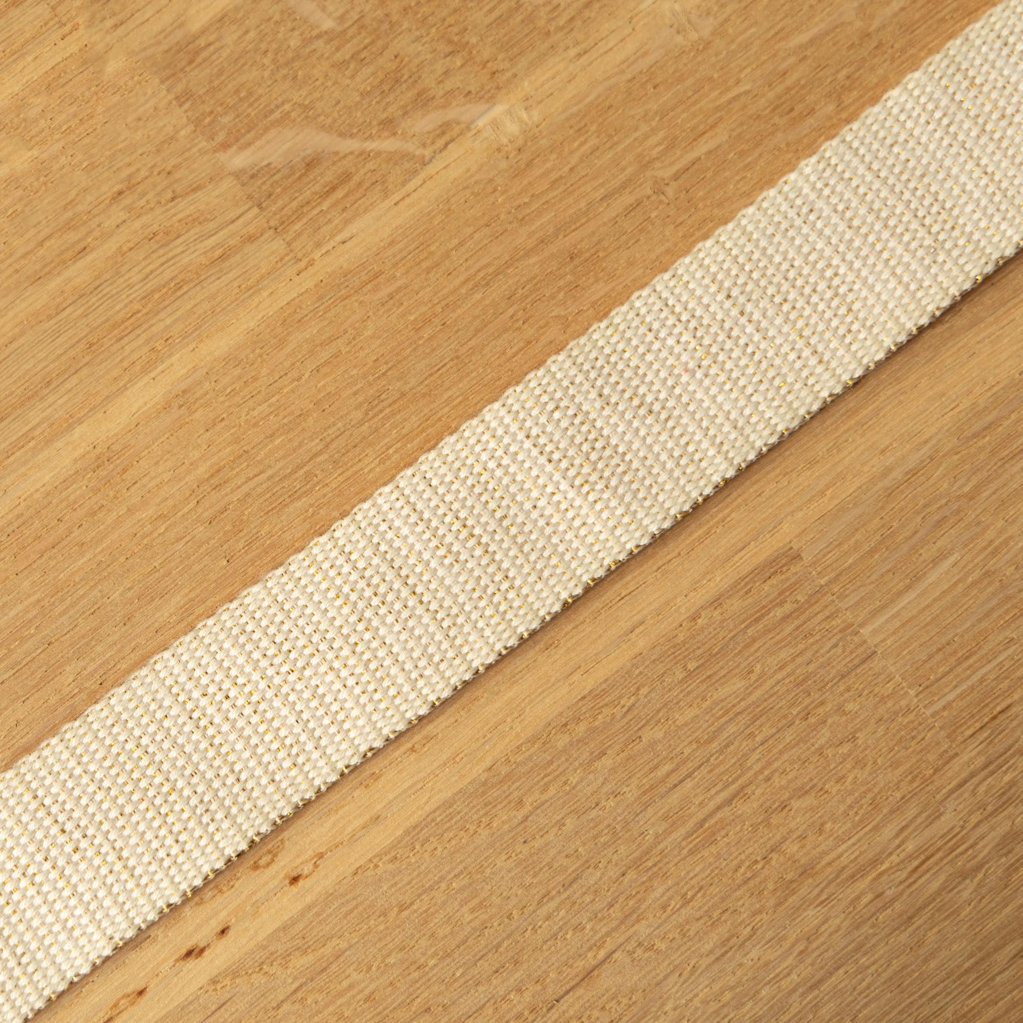 Tassenband beige lurex 30mm