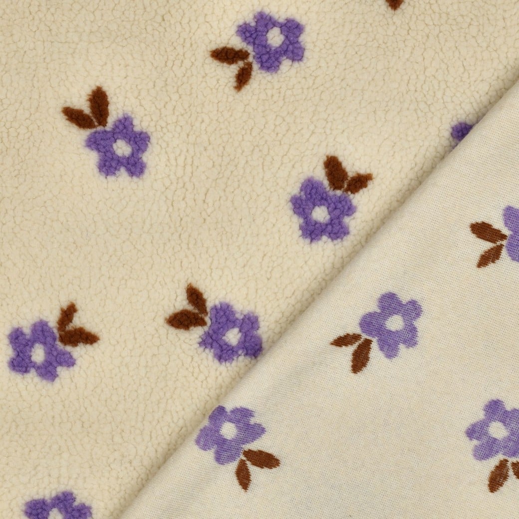 Teddy bloemen ecru