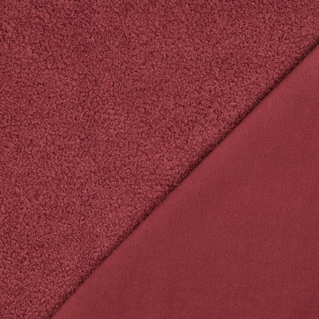 Teddy fleece double sided rouge