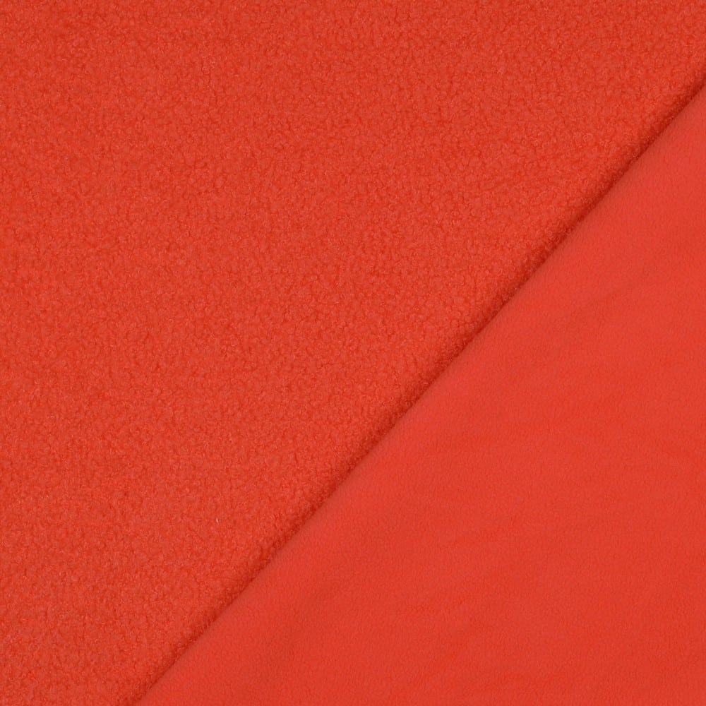 Teddy fleece double sided tangerine