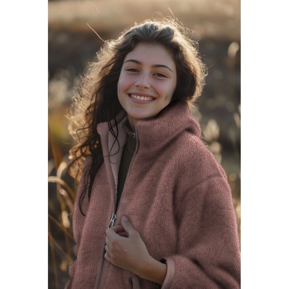 Teddy fleece double sided zand