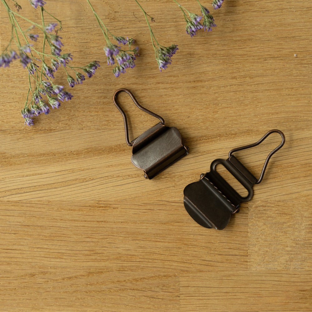 Tuinbroek gesp 25mm brons (set van 2)
