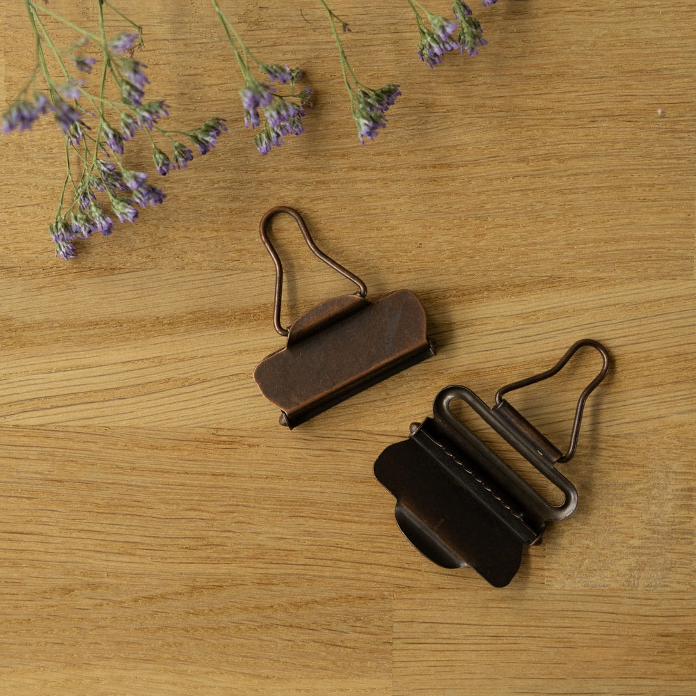 Tuinbroek gesp 40mm brons (set van 2)