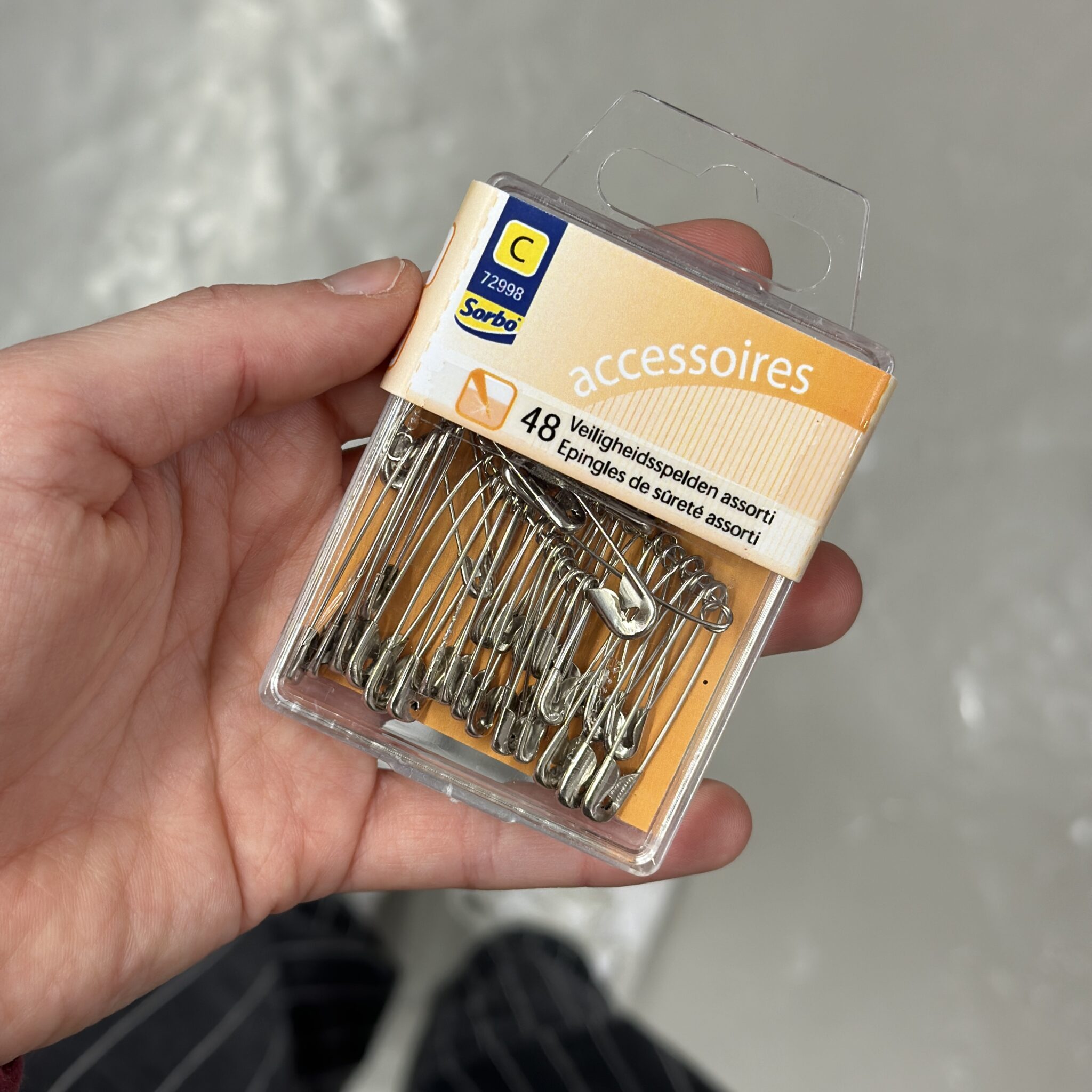 Veiligheidsspelden 48 stuks zilver