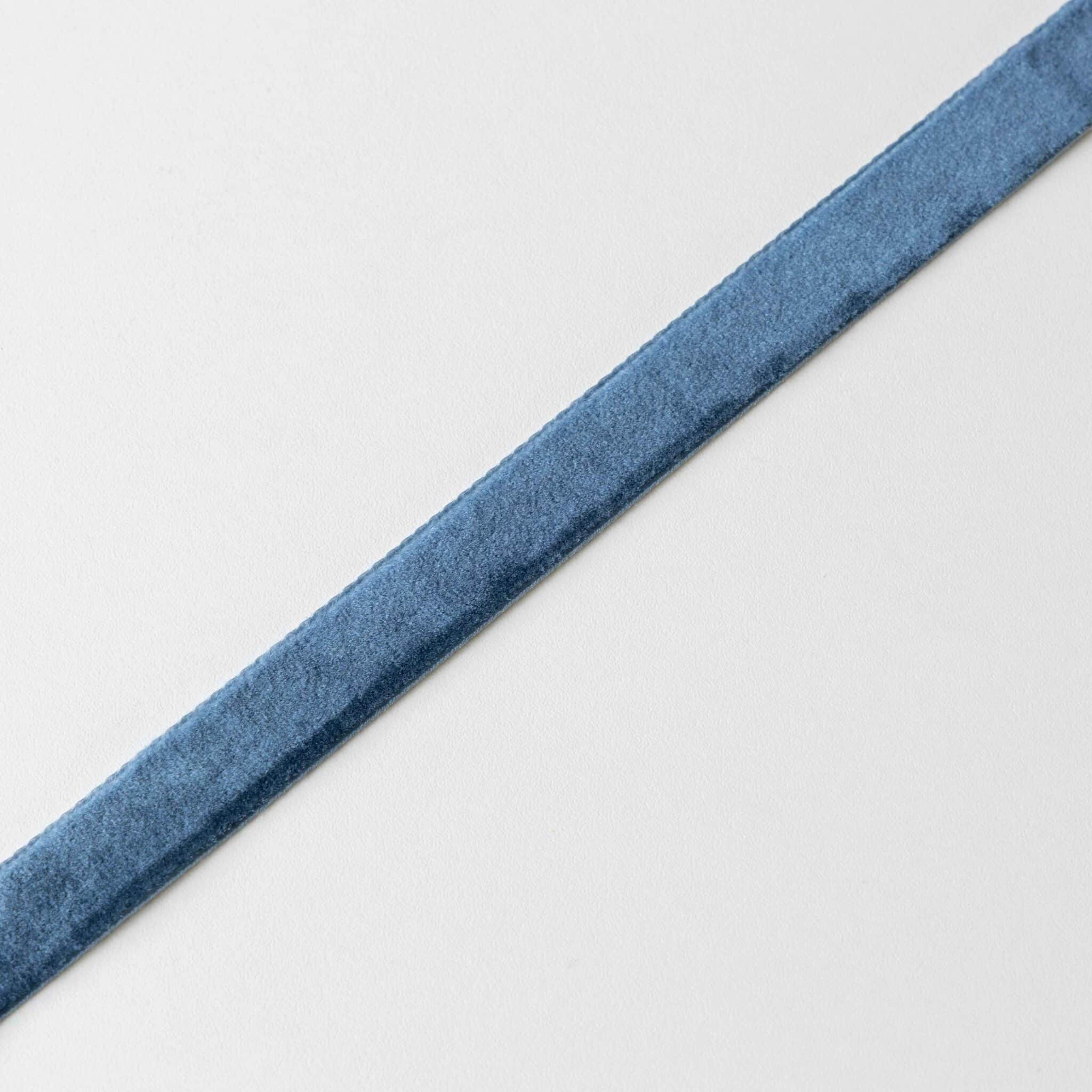 Velvet fluweelband 16mm - Jeansblauw