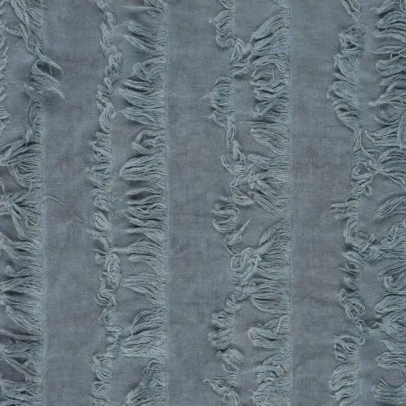 Vintage jacquard ruffle strepen jeansblauw