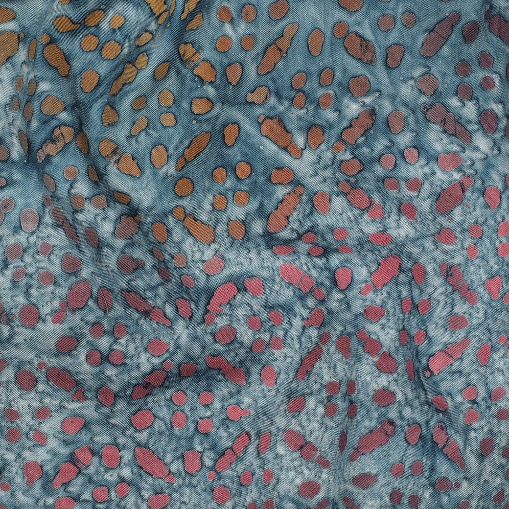 Viscose batik blauw