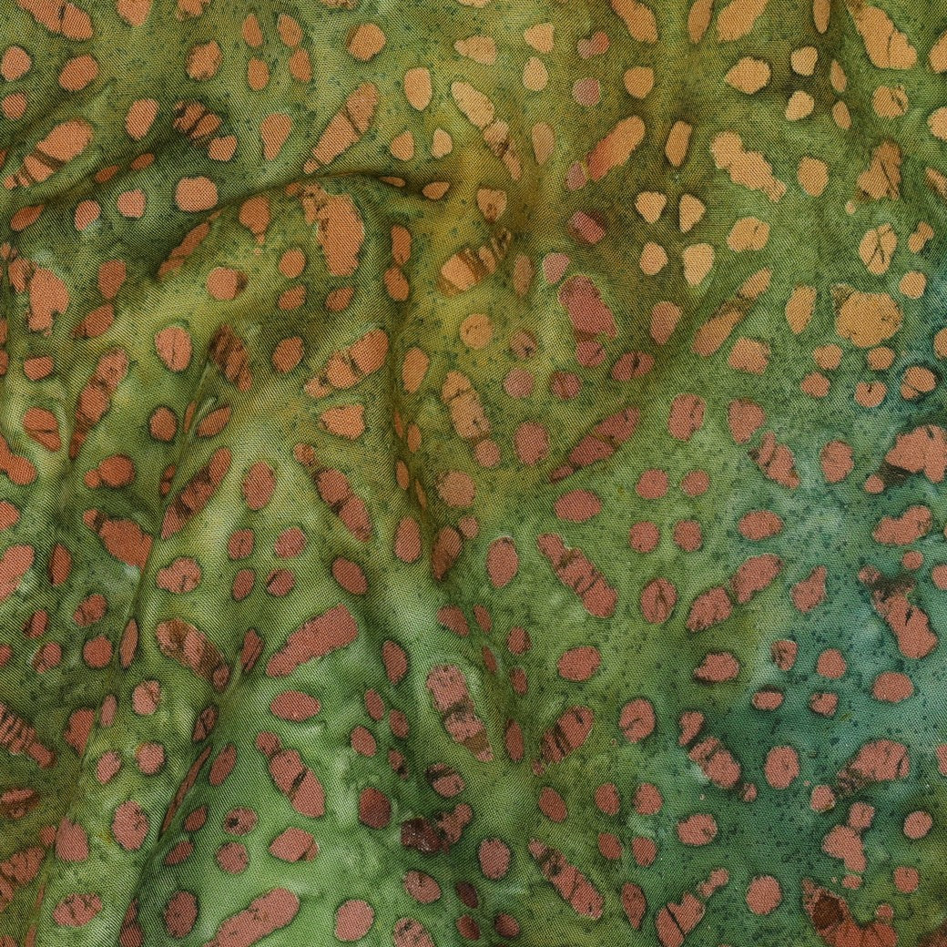 Viscose batik groen