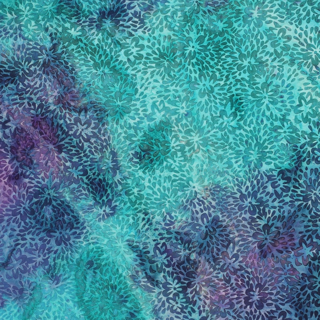 Viscose batik turquoise