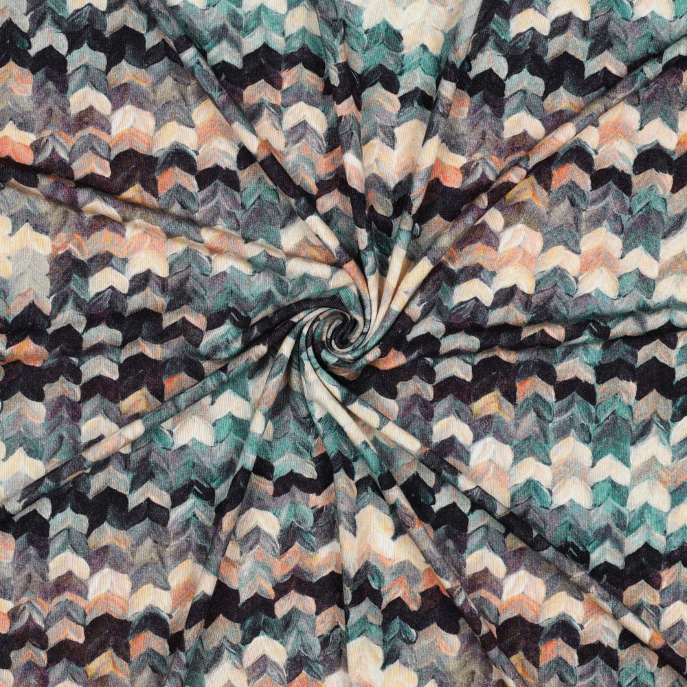 Viscose jersey digitaal geometrisch