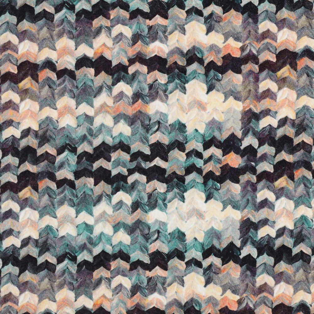 Viscose jersey digitaal geometrisch
