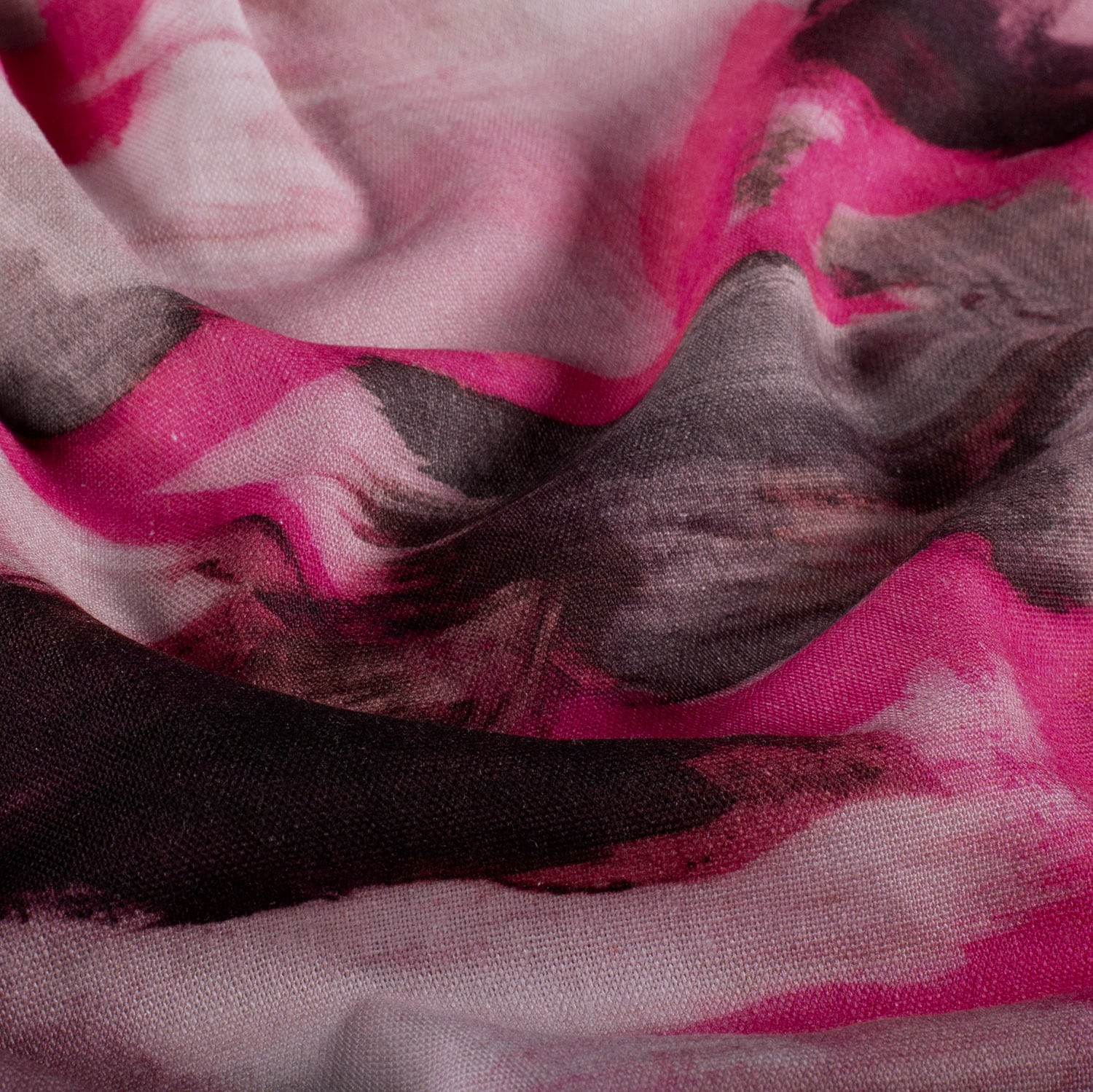 Viscose linnen abstract fuchsia