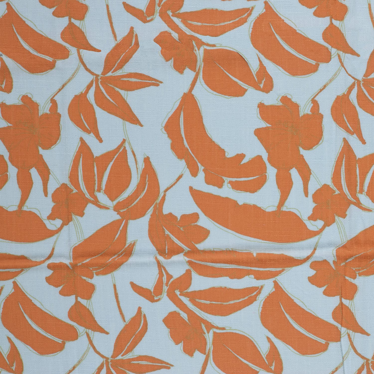 Viscose linnen bloemen lichtblauw