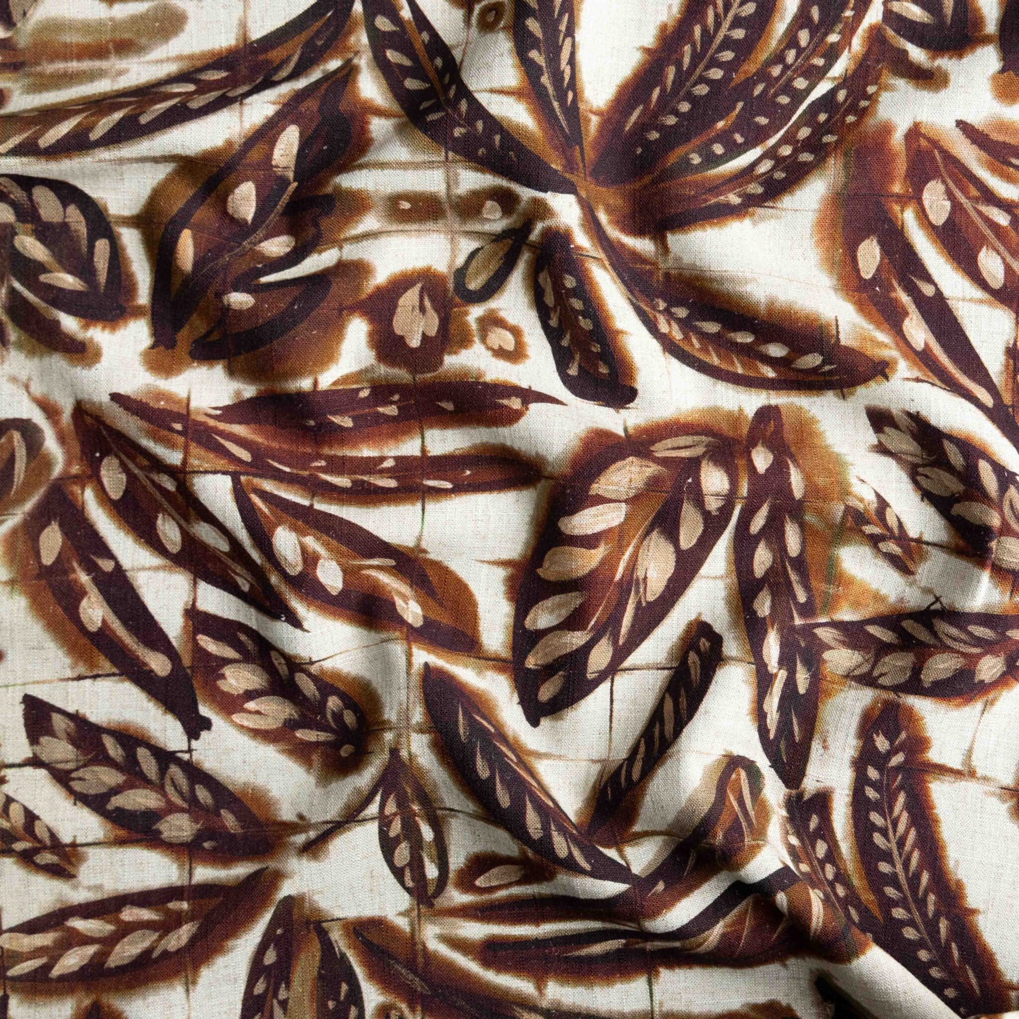 Viscose linnen slub bali bruin