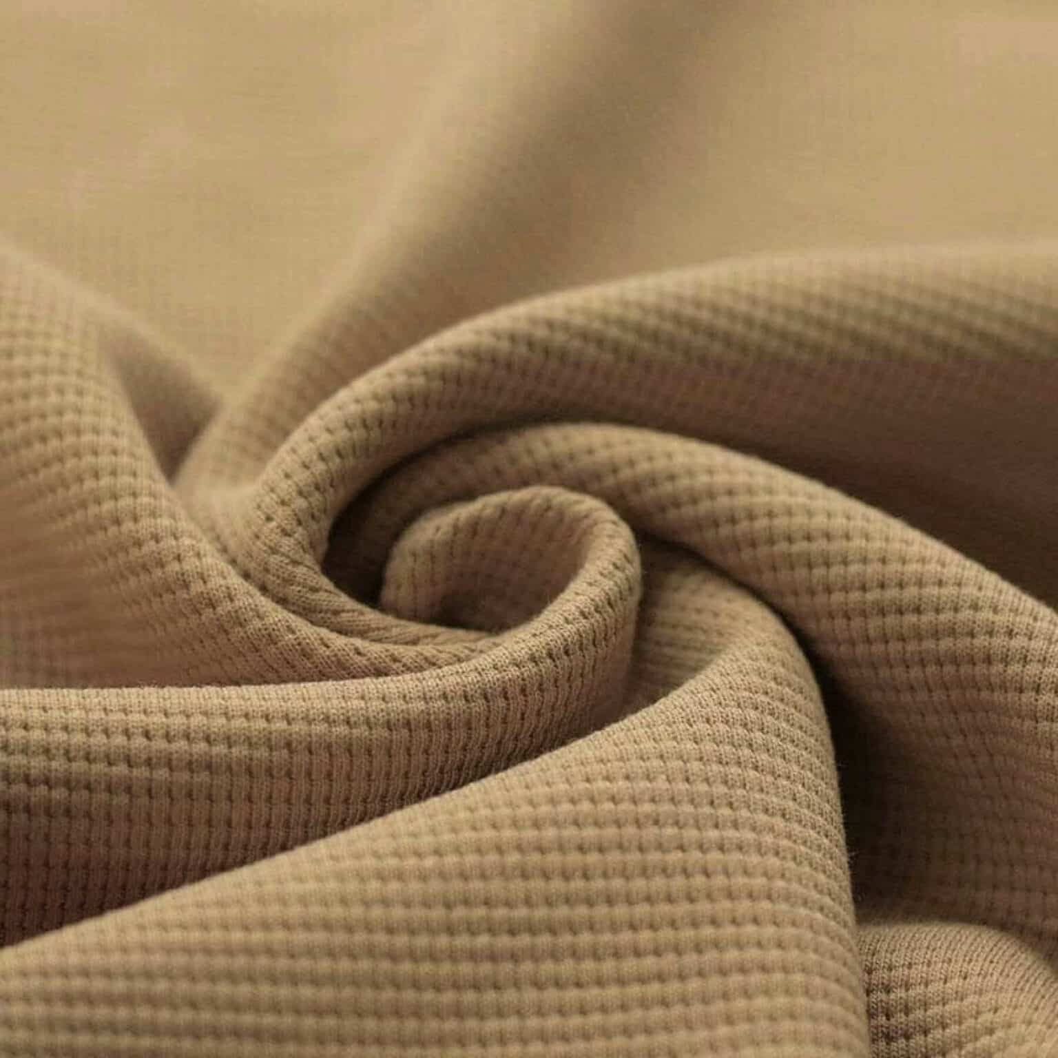 Wafel knit jersey cacao