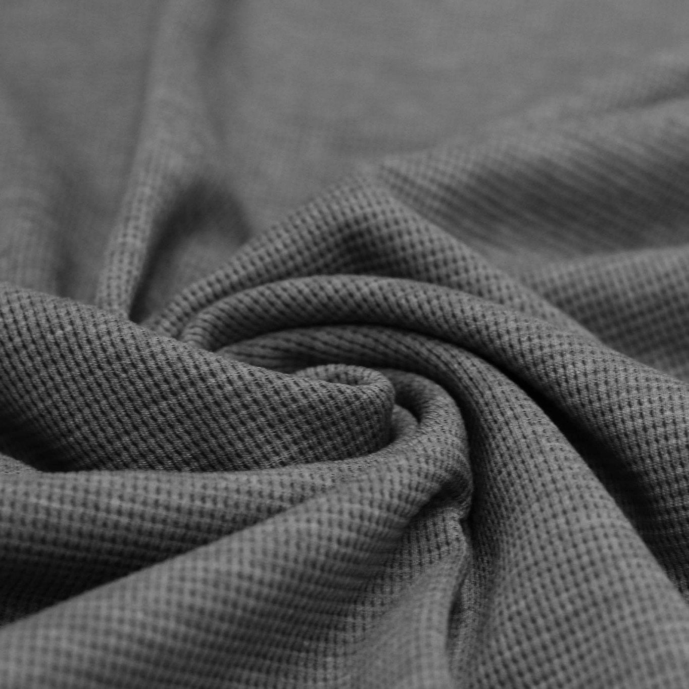 Wafel knit jersey donkergrijs melange