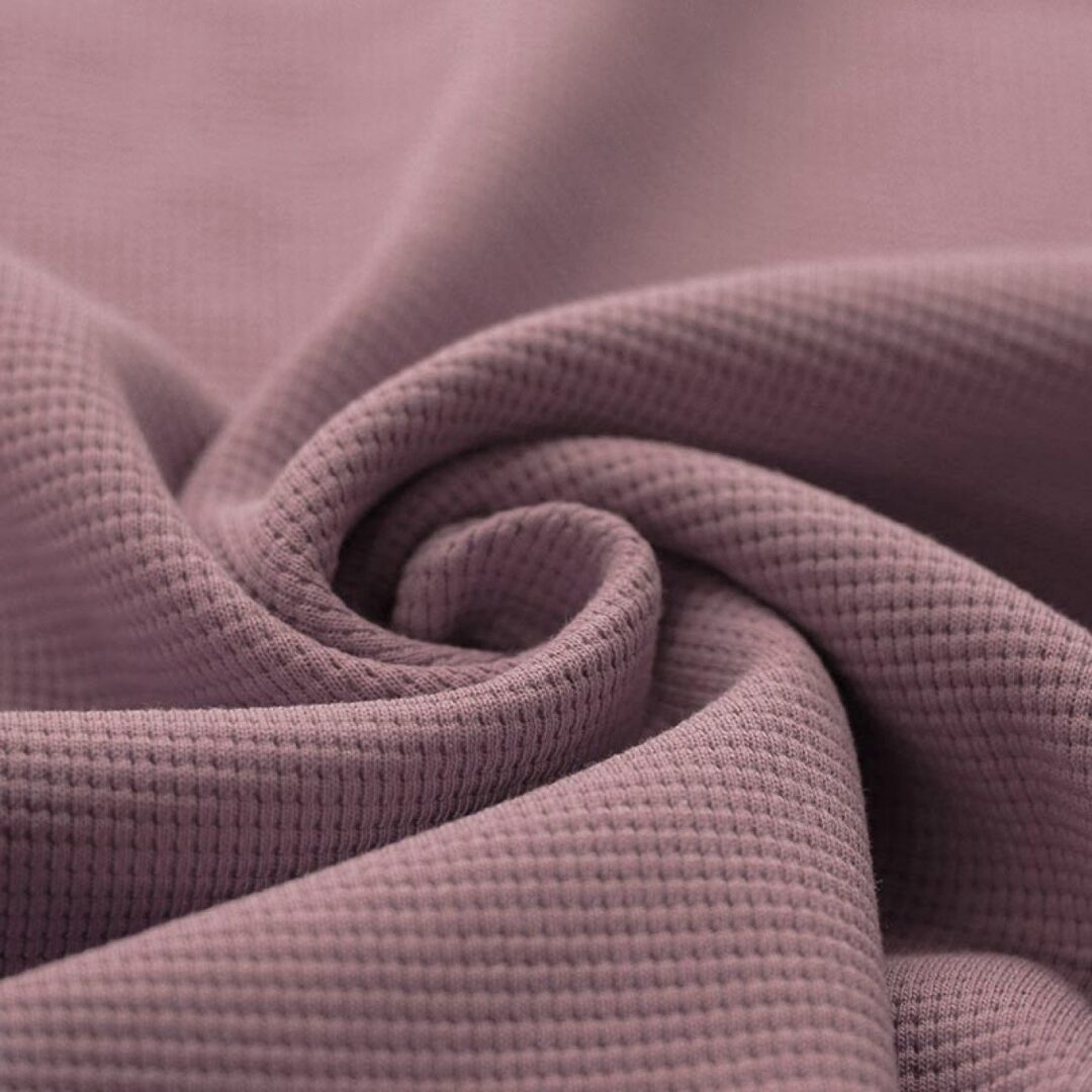 Wafel knit jersey oud mauve