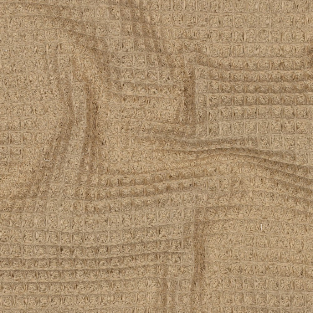 Wafelkatoen warm beige