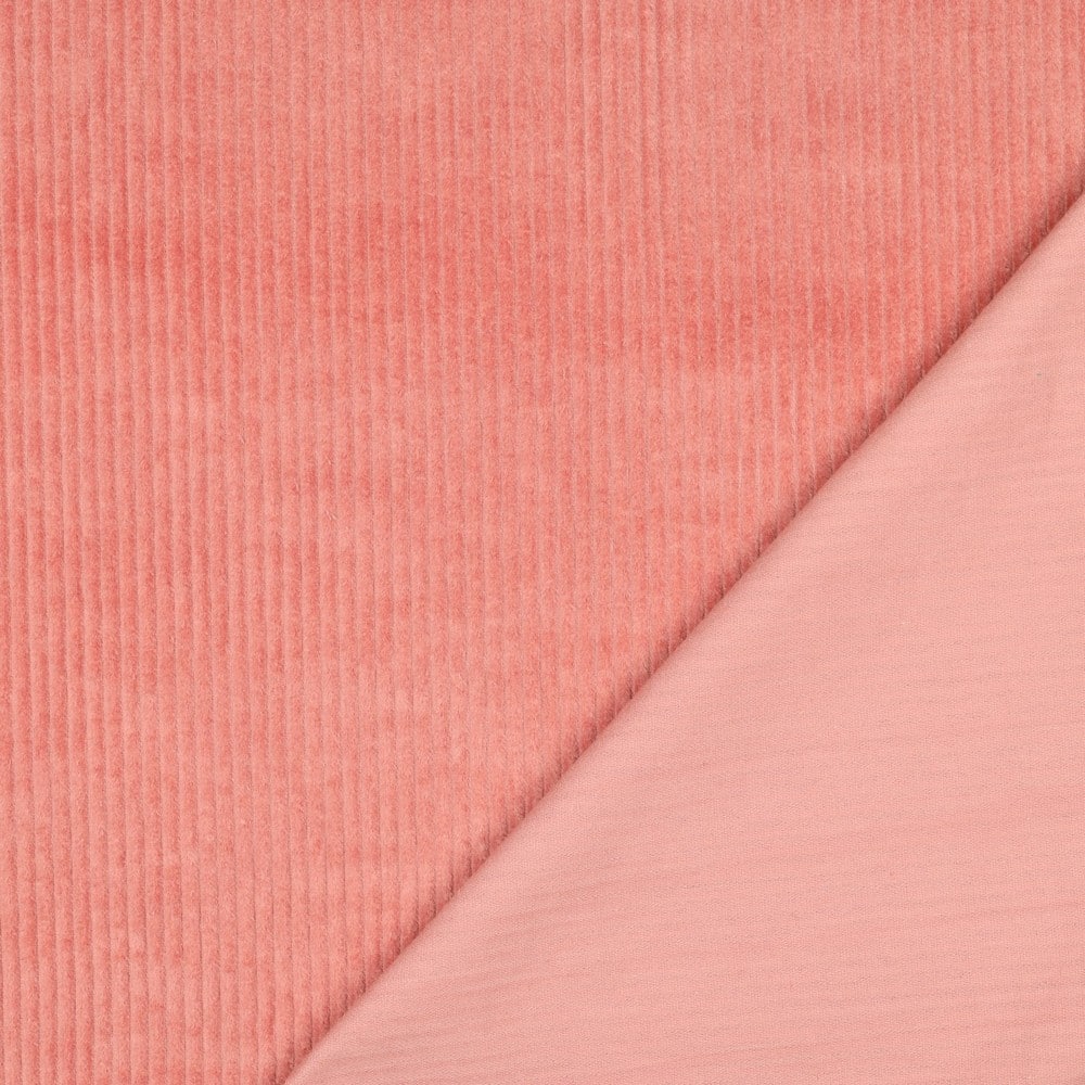 Washed corduroy 4.5W donker zalmroze
