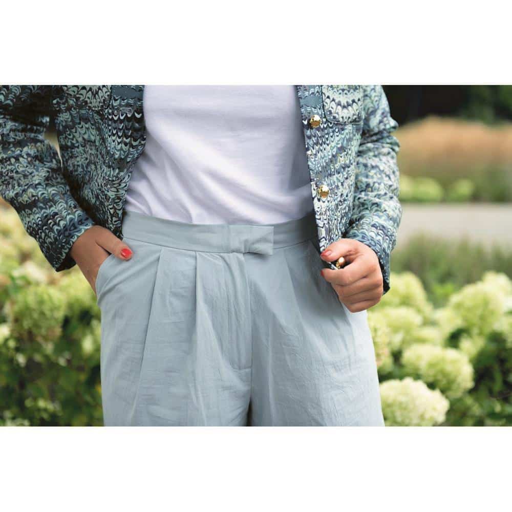 Washed cotton pale turquoise