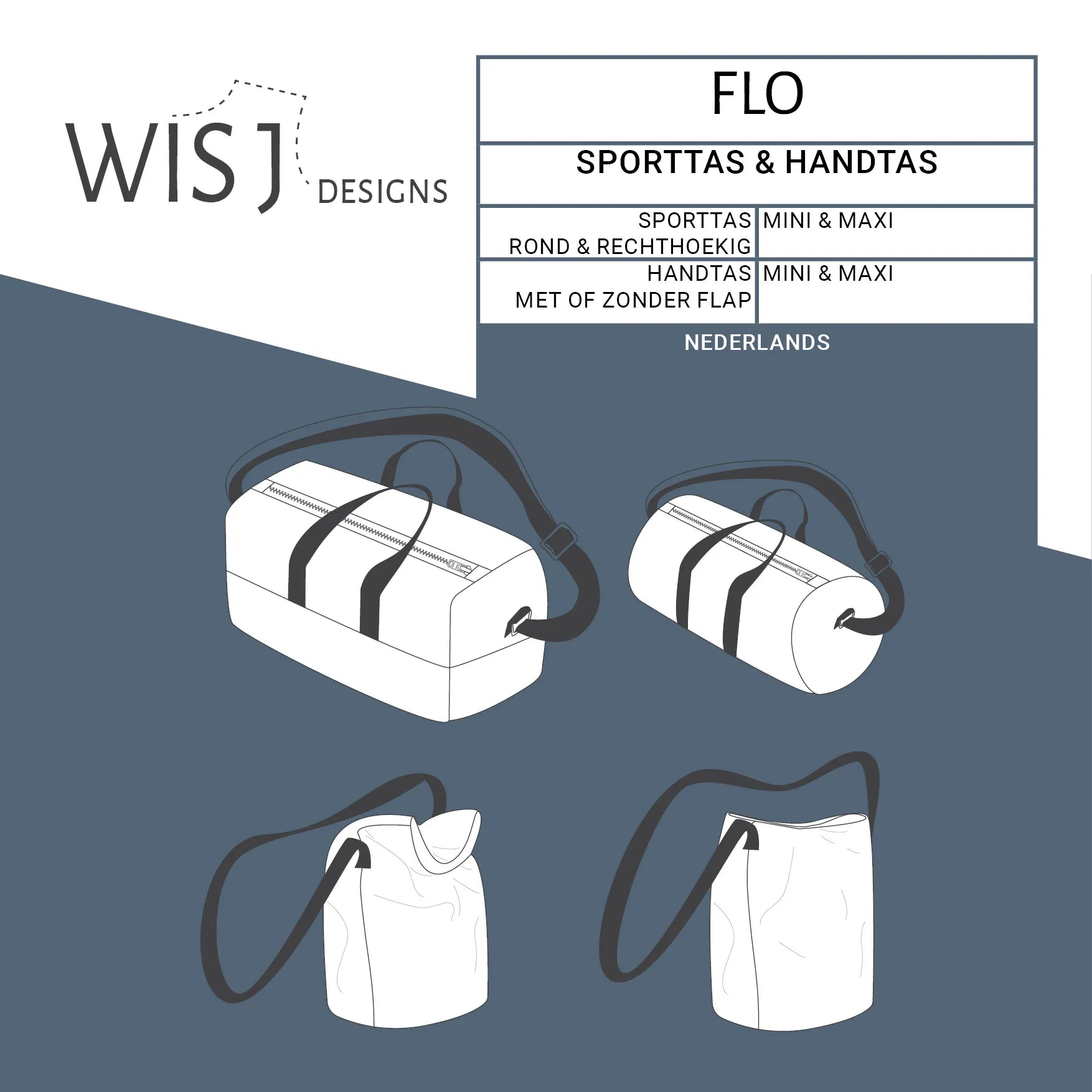WISJ - Flo sporttas &amp; handtas (papieren patroon)