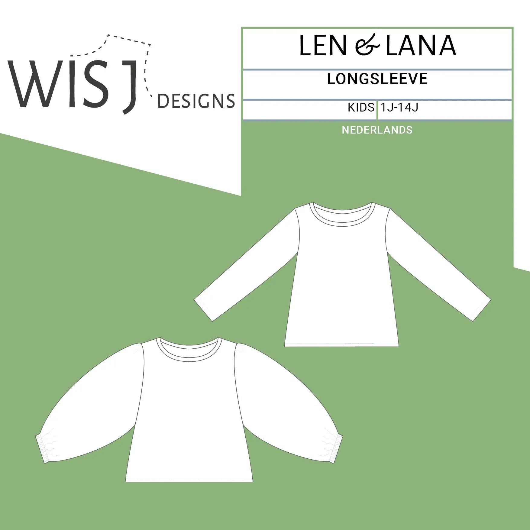 WISJ - Len &amp; Lana longsleeve kids (papieren patroon)