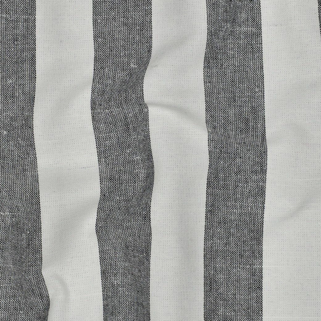 Yarn dyed katoen strepen zwart