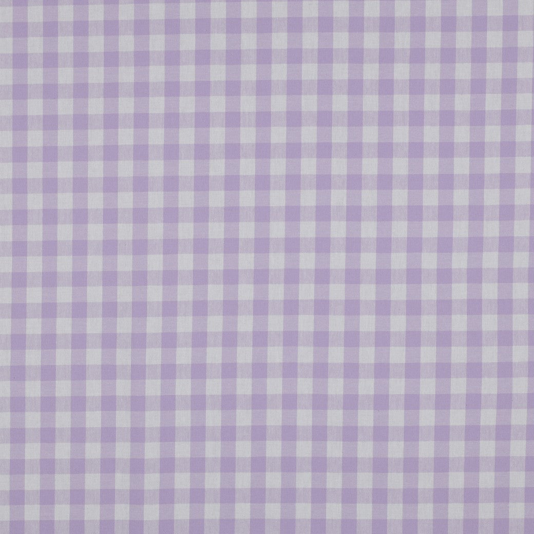Yarn dyed poplin ruit 10mm lila