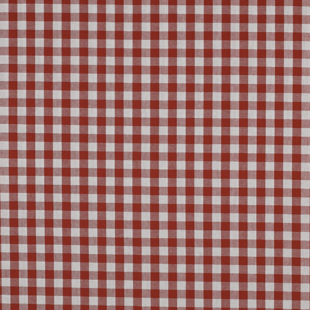 Yarn dyed poplin ruit 10mm terra