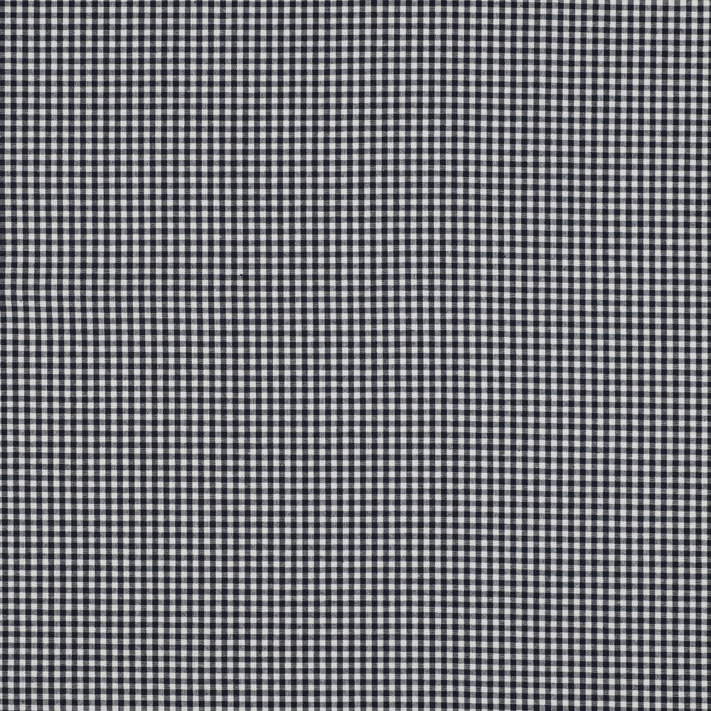 Yarn dyed poplin ruit 2.7mm navy