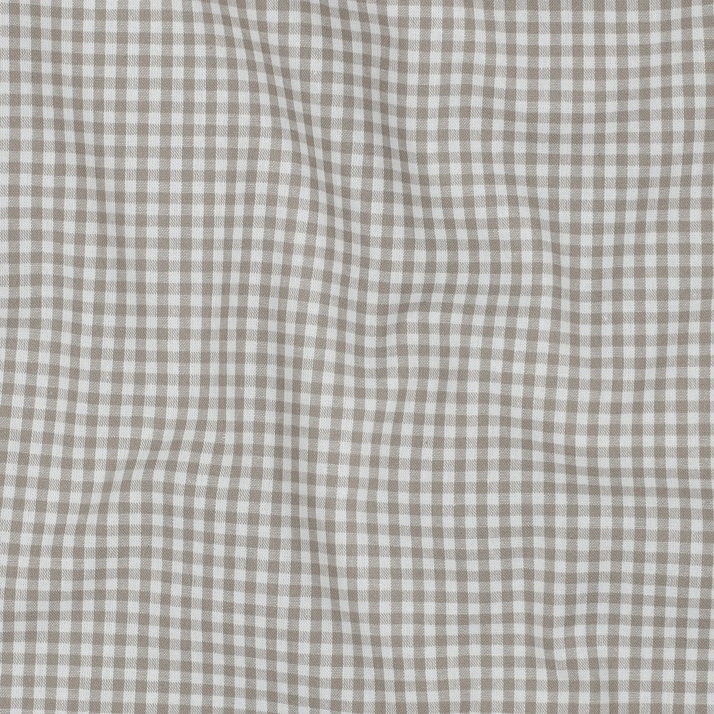 Yarn dyed poplin ruit 2.7mm zand