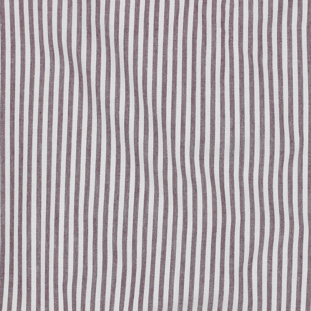 Yarn dyed poplin strepen 3mm aubergine