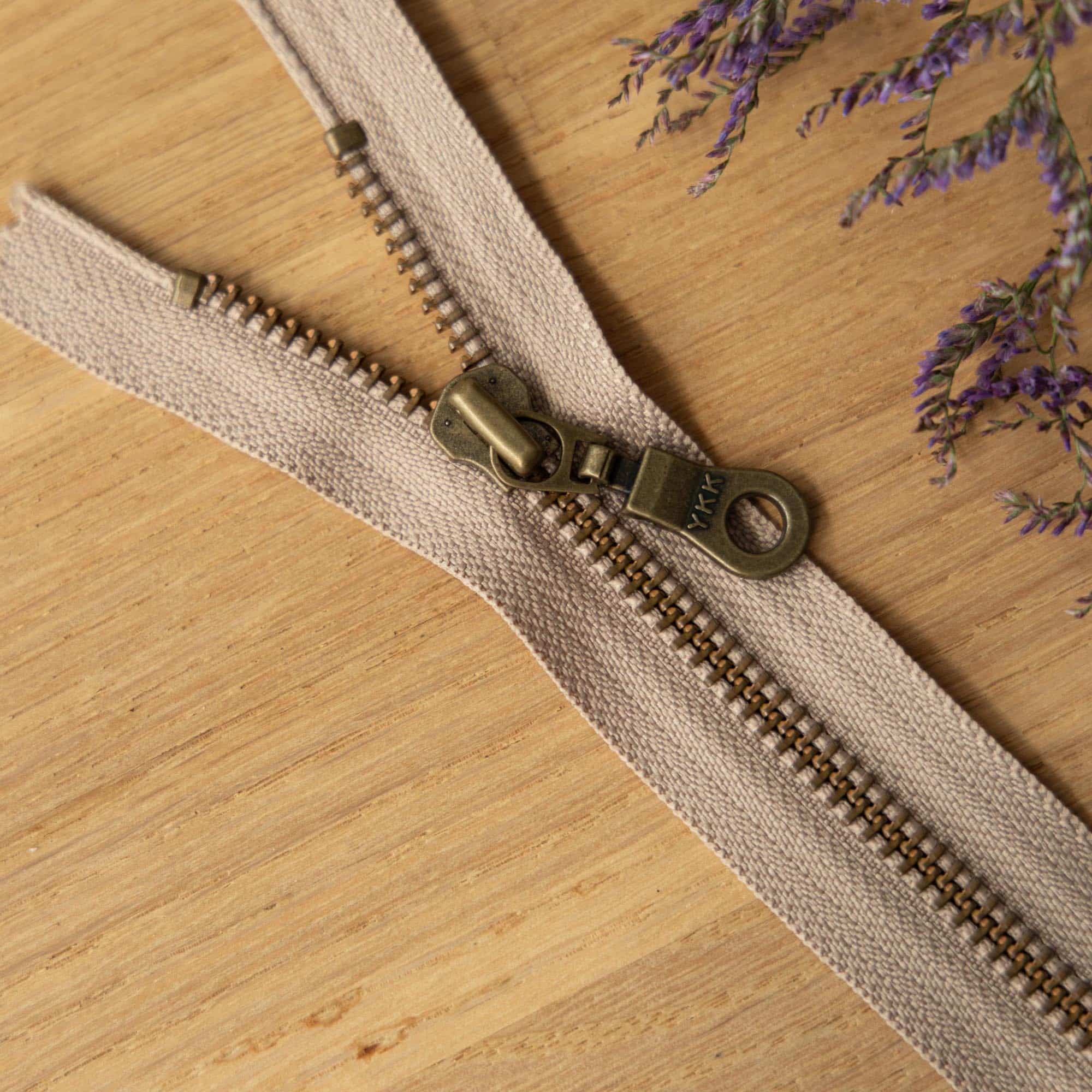 YKK - Metalen rits brons deelbaar - 40 | 60 cm - Beige (573) 60