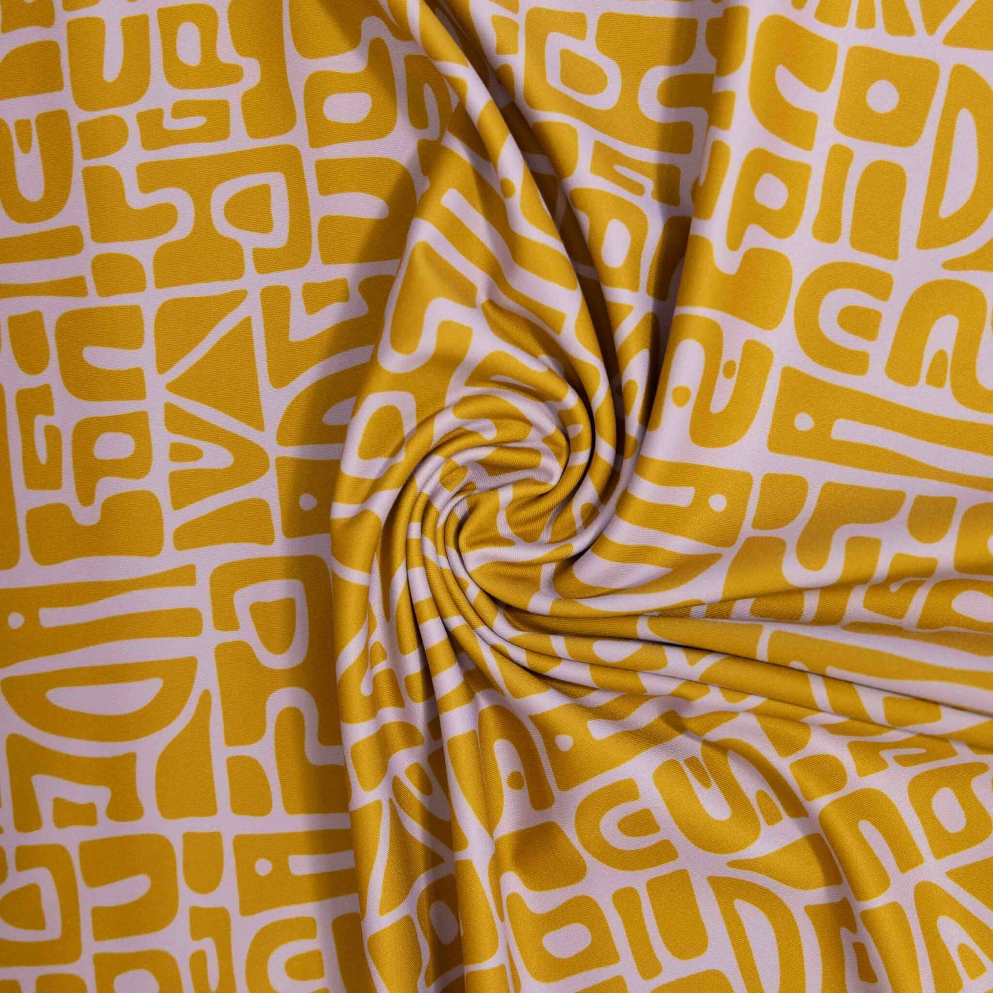 Yoga sportwear abstract inca geel
