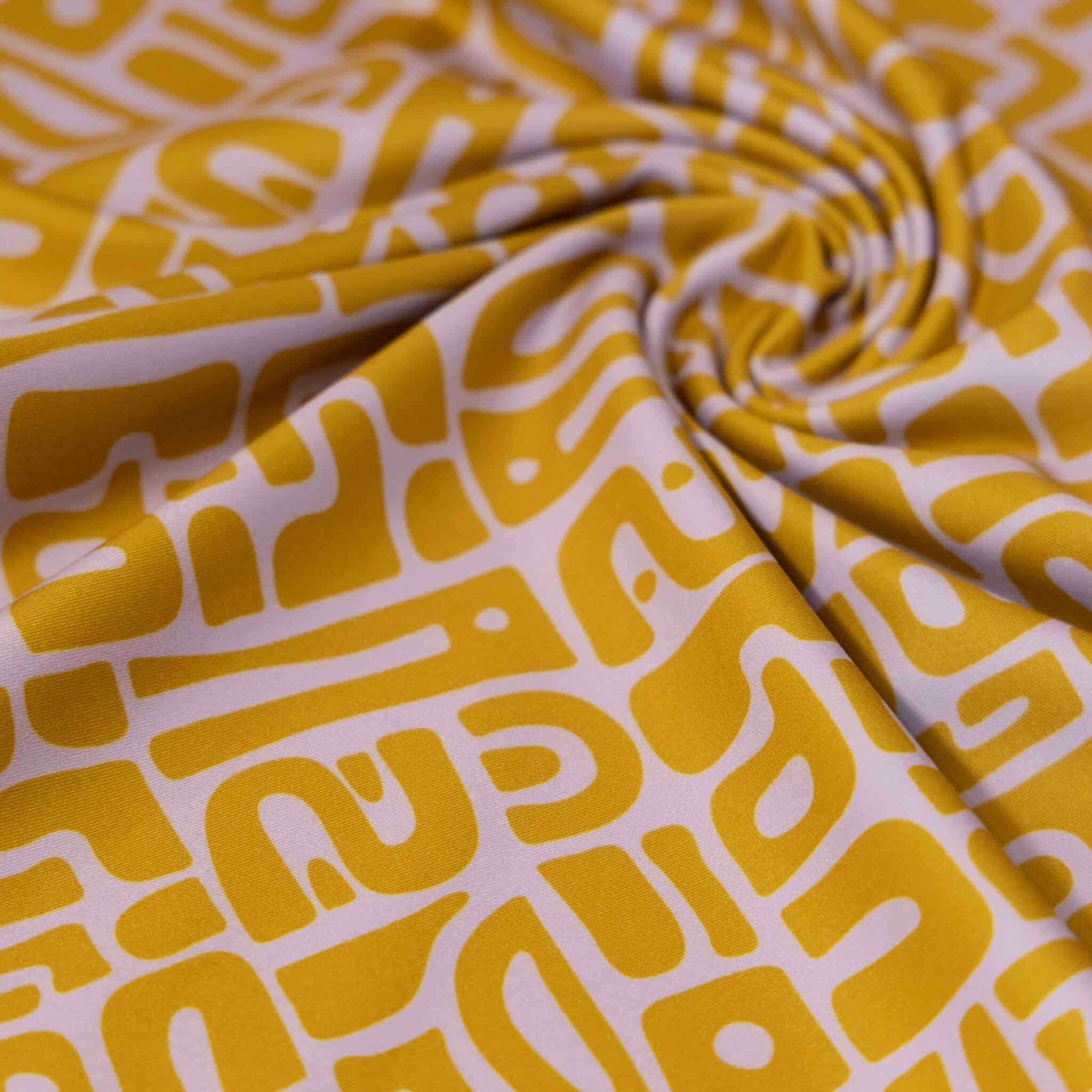 Yoga sportwear abstract inca geel