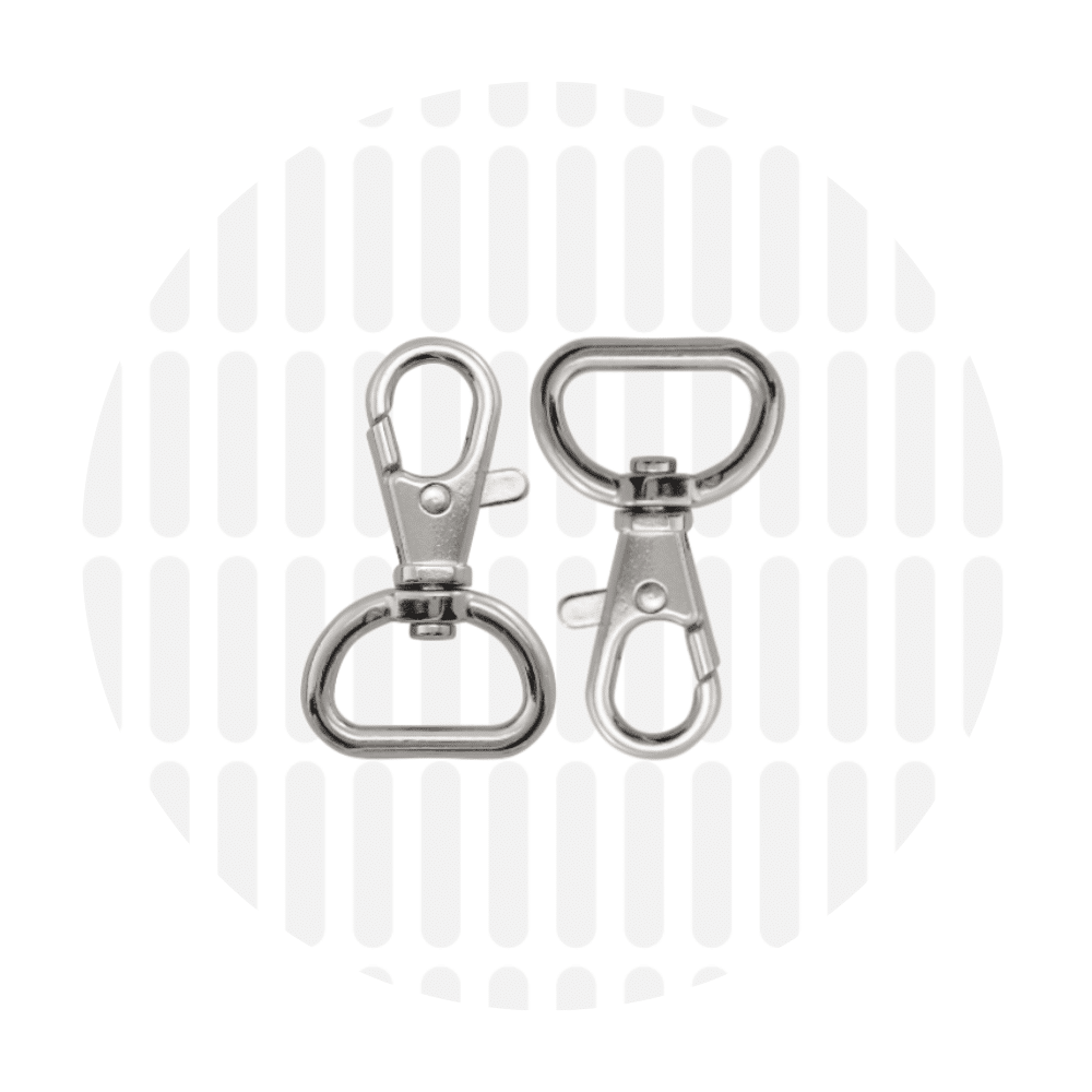 Zipper Zoo - Basis musketon 20mm - 2 stuks - Zilver