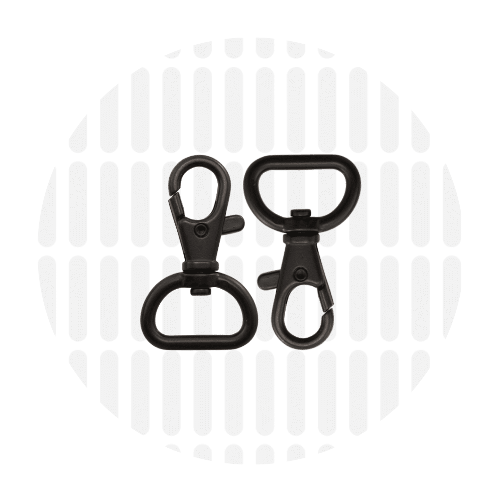 Zipper Zoo - Basis musketon 20mm - 2 stuks - Zwart