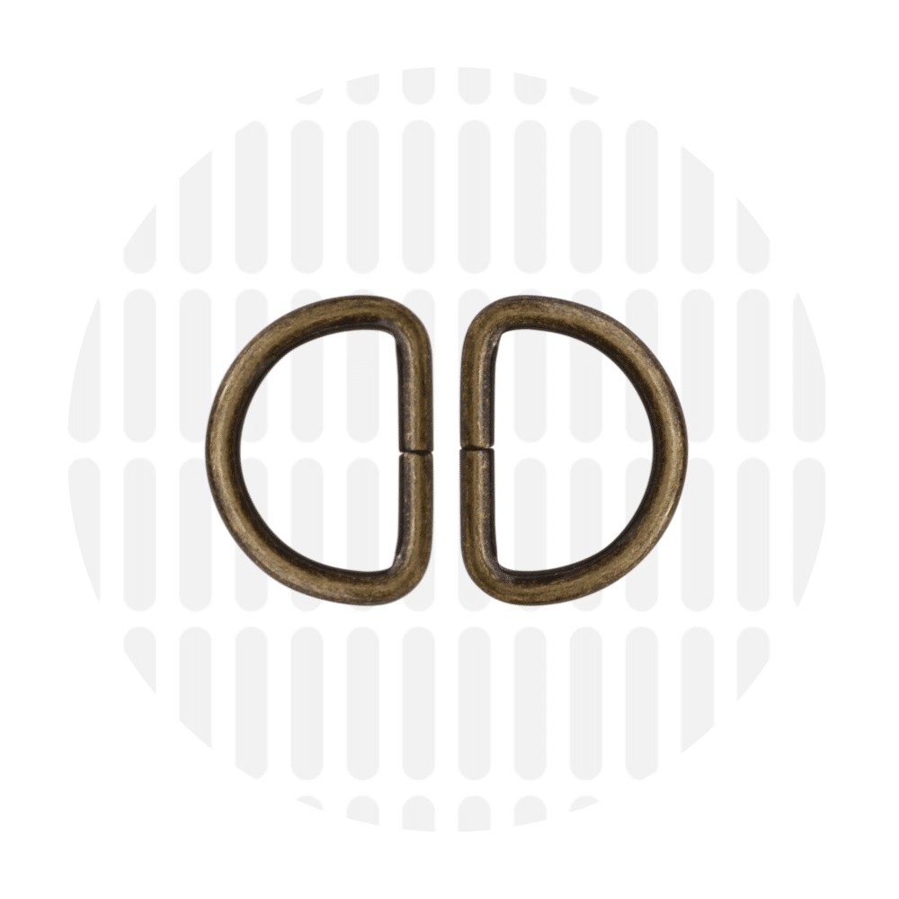 Zipper Zoo - D-ring 20mm - 2 stuks - Brons