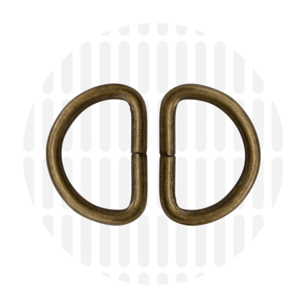 Zipper Zoo - D-ring 25mm - 2 stuks - Brons