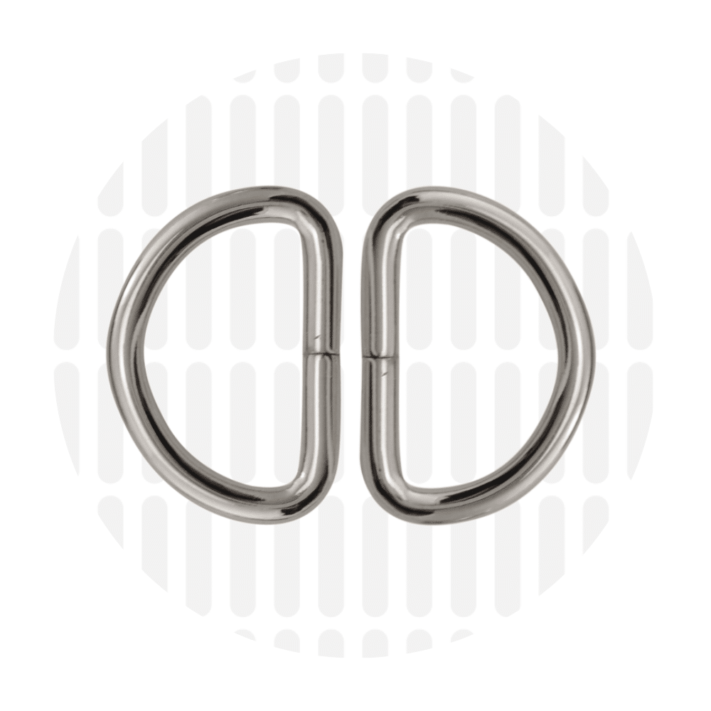 Zipper Zoo - D-ring 25mm - 2 stuks - Zilver