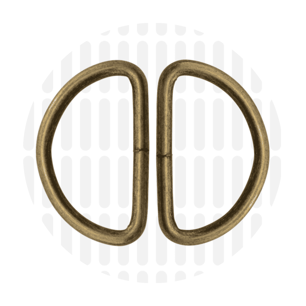 Zipper Zoo - D-ring 38mm - 2 stuks - Brons