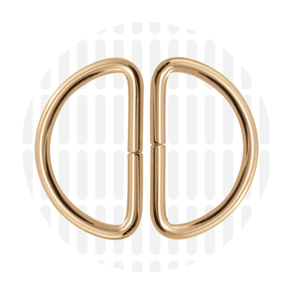 Zipper Zoo - D-ring 38mm - 2 stuks - Goud