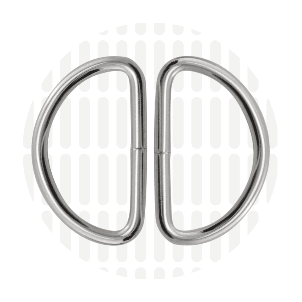 Zipper Zoo - D-ring 38mm - 2 stuks - Zilver