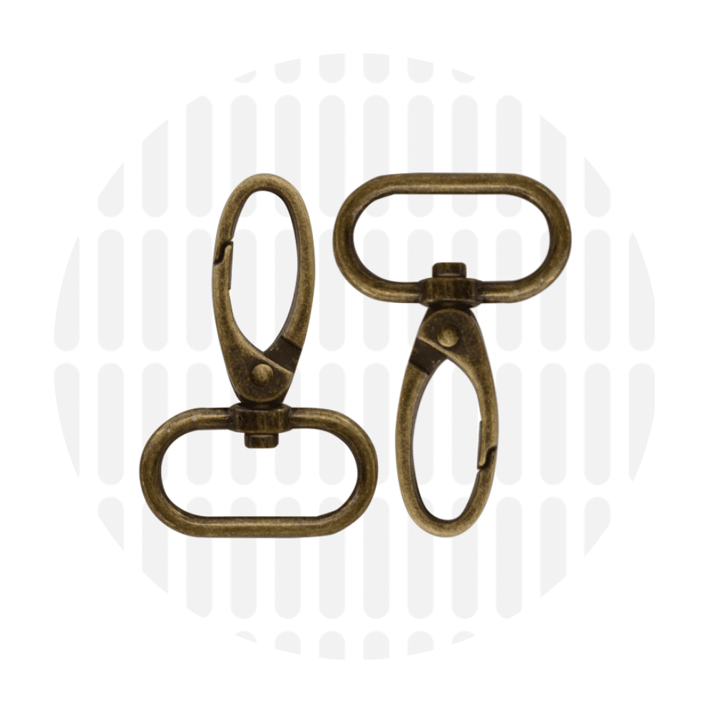 Zipper Zoo - Elegante musketon 25mm - 2 stuks - Brons