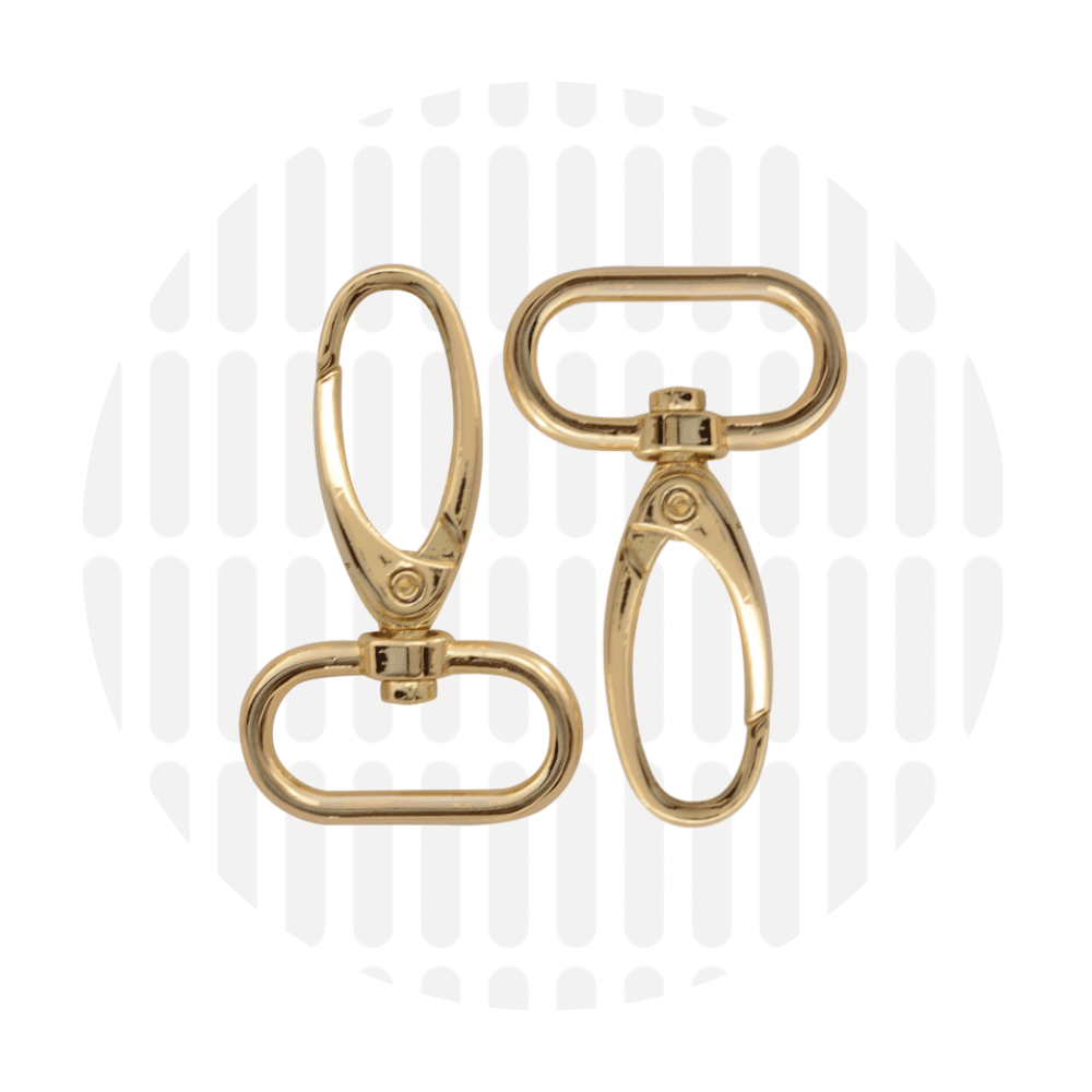 Zipper Zoo - Elegante musketon 25mm - 2 stuks - Goud