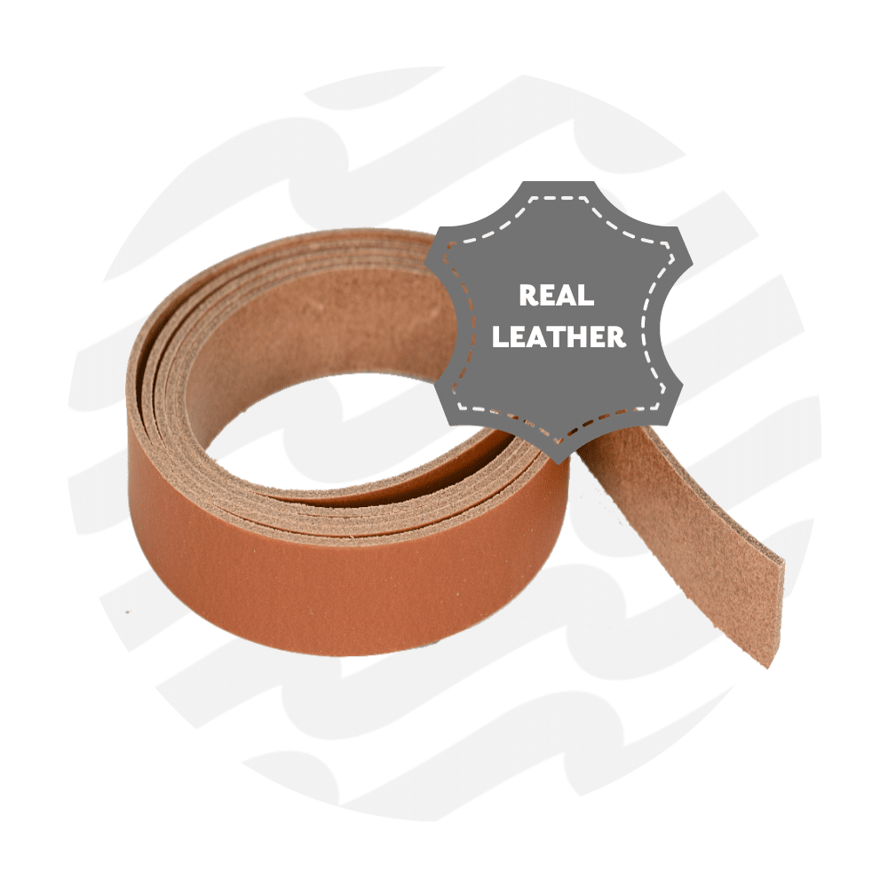 Zipper Zoo - Leren band 20mm amber - 130cm