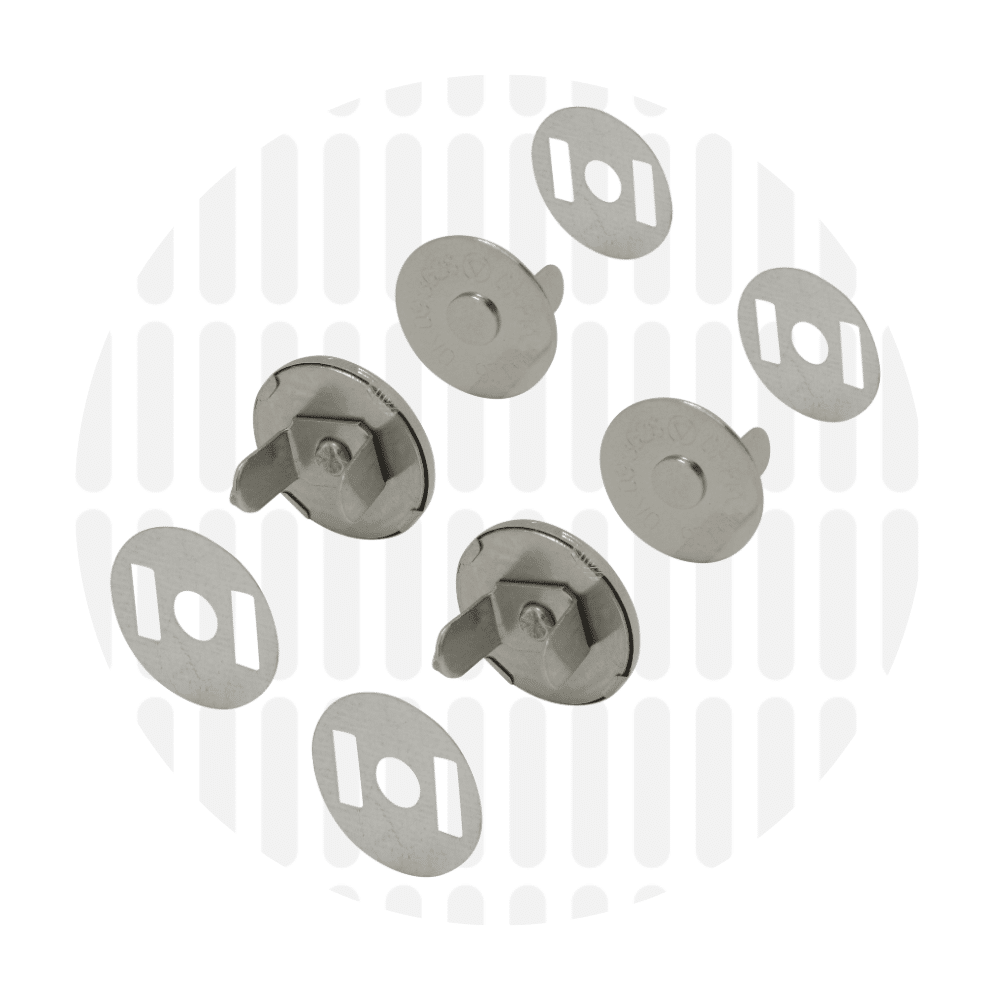 Zipper Zoo – Magneetsluiting – 2 stuks - Zilver