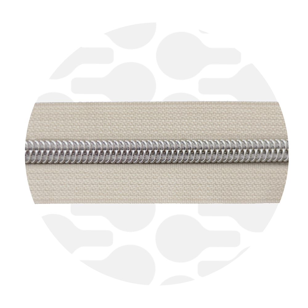 Zipper Zoo - Nylon offwhite rits - 1 meter